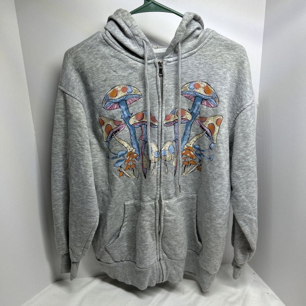 🔥🔥🔥No‎ Boundaries - Full Zip Hoodie M 7-9 Colorful Mushroom VGC 🔥🔥🔥
